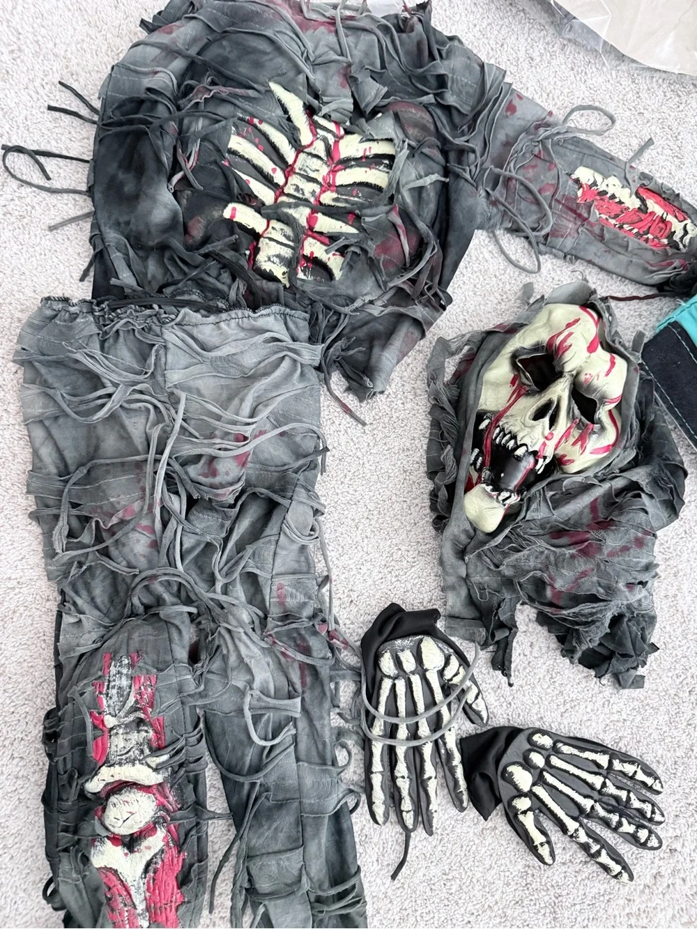 Kids Skeleton Zombie Costume